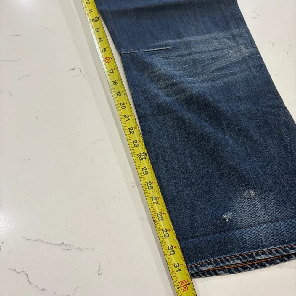 Ed Hardy Lot 2008 Mens Dragon Embroidered Jeans Blue Denim Size 40x32 Y2K